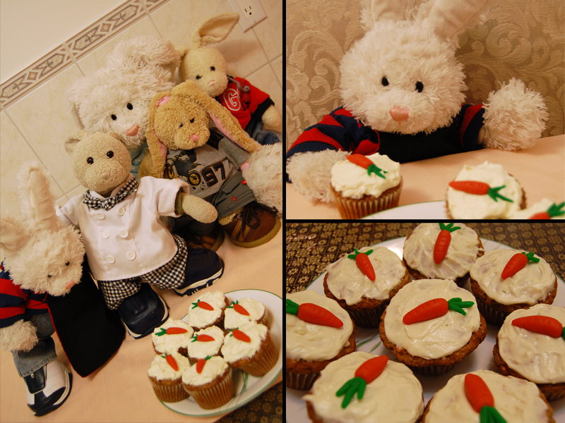 Carrot Cake with Marzipan Carrots Show Picture